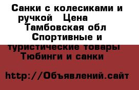 Санки с колесиками и ручкой › Цена ­ 900 - Тамбовская обл. Спортивные и туристические товары » Тюбинги и санки   